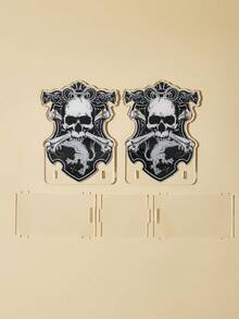 ROMWE Academia 1pc Skull Design Acrylic Pen Holder - Multicolor - View 5