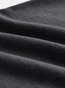 SHEIN BASICS Flap Pocket Side Cargo Trousers - Dark Grey - View 9