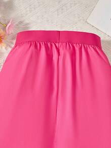 SHEIN 青少年女孩蝴蝶和字母圖案短褲