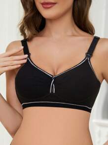 Moonlight & Mama Maternity Contrast Trim Nursing Bra