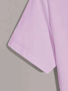 Aesthetic Post--Men Plus Letter Graphic Tee & Drawstring Waist Shorts - Multicolor - View 3