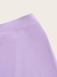 SHEIN BASICS Falda de lápiz unicolor - Lila Púrpura - Ver 3