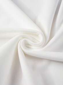 Manfinity Hombres Camiseta de hombros caídos con estampado de árbol de coco y letra - Blanco - Ver 4