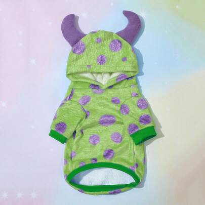 PETSIN Chấm bi Lông cừu Áo Hoodie thú cưng , 1 Miếng