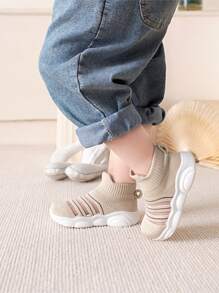 1pair Solid Color Fashionable Unisex Flat Sneakers, Suitable For Spring And Summer - Mustard Yellow - View 1