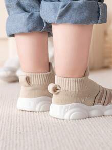 1pair Solid Color Fashionable Unisex Flat Sneakers, Suitable For Spring And Summer - Mustard Yellow - View 2