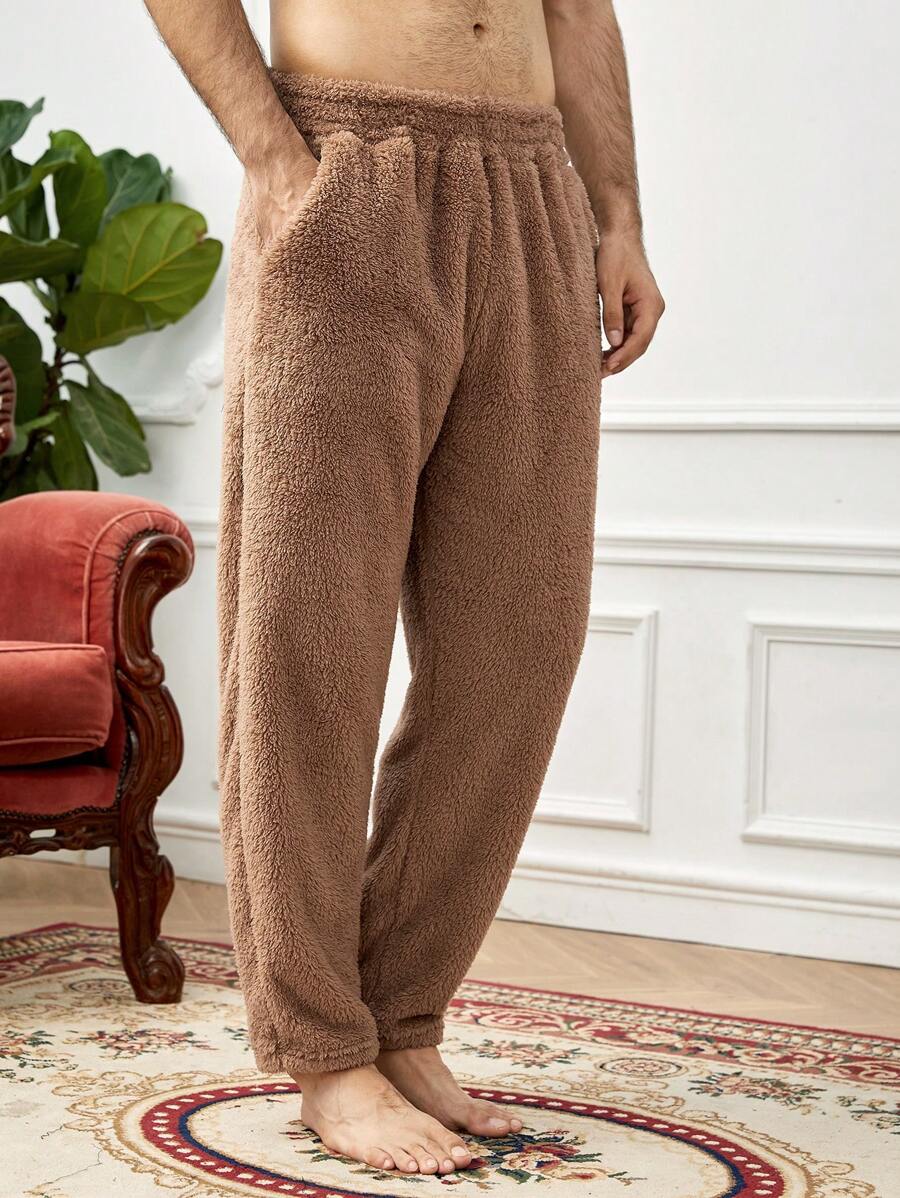 saferido Summer New Korean Trendy Loose Versatile Casual Straight Pants Men Solid Elastic Waist Drawstring Pocket Thin Wide Leg Trousers