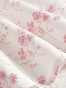 SHEIN MOD Vestido de tirantes floral de hombros con cordón - Multicolor - Ver 4