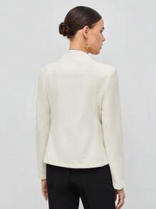 BizChic 拼接邊開門襟西裝外套