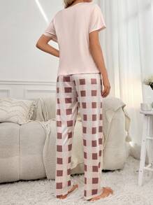 Dâu tây & In kẻ sọc Buffalo Bộ PJ - Nhiều màu - Xem 3