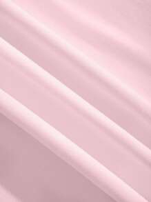 Hombres talla grande Camiseta unicolor de cuello redondo - Rosa - Ver 3