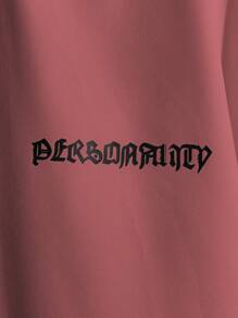 Manfinity Men's Loose Fit Letter Graphic Shirt (Without T-Shirt) - Pink - View 3