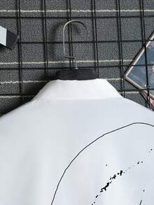 鈕扣動物男士襯衫 - 白色 - 查看 3