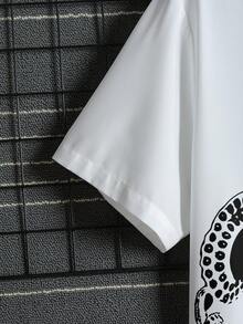 鈕扣動物男士襯衫 - 白色 - 查看 6