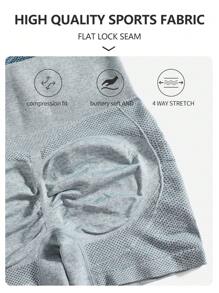 Easithlete 4pcs Breathable Scrunch Butt Sports Shorts - Multicolor - View 6