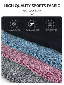 Easithlete 4pcs Breathable Scrunch Butt Sports Shorts Boot Shorts - Multicolor - View 7