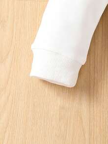 Bộ 2 món cho bé trai 1-6 tuổi, áo nỉ dài tay cổ tròn màu đen dáng suông in hình gấu và quần dài kẻ caro phối màu, thích hợp mặc mùa xuân/thu. - trắng - Xem 4