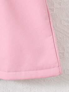 SHEIN 女小童1入組雙排釦腰帶風衣外套 - 淺粉色 - 查看 4