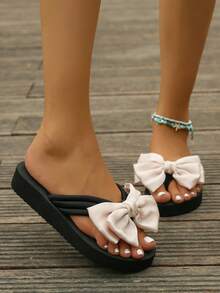 Chanclas de mujeres moda de verano Ropa de calle Sandalias de playa - Rosa - Ver 4