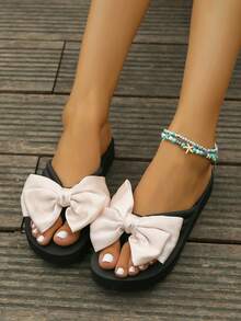 Chanclas de mujeres moda de verano Ropa de calle Sandalias de playa - Rosa - Ver 5