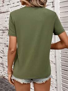 SHEIN LUNE Letter Graphic Tee