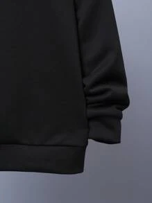 SHEIN 男大童休閒圖案撞色連帽衫和長褲套裝 - 彩色 - 查看 4