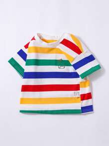 男小童塊狀條紋&卡通圖案T恤