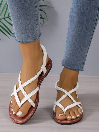 Women's Summer Comfortable & Fashionable Flat Sandals For Casual Wear