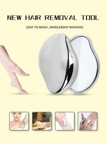 Crystal Hair Eraser Painless Hair Remover,1Pc White Painless Hair Removal Tool Skin Exfoliator Removal Tool Hair Remover Skin Exfoliator Tool Apply To Any Part Of Body - Silver - View 1