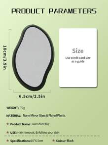 便攜式脫毛器，1入組女士玻璃身體脫毛工具 - 黑色 - 查看 3