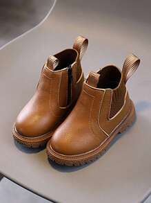 Girls Litchi Embossed Boots For Outdoor