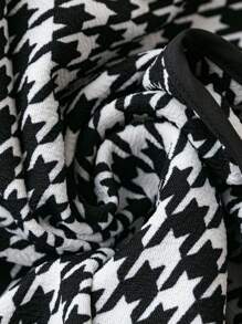 SHEIN LUNE Plus Allover Print Double Breasted Blazer - Multicolor - View 3