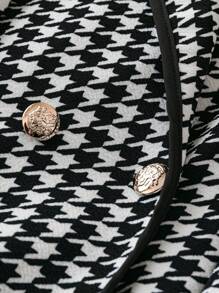 SHEIN LUNE Plus Allover Print Double Breasted Blazer - Multicolor - View 4