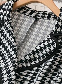 SHEIN LUNE Plus Allover Print Double Breasted Blazer - Multicolor - View 5