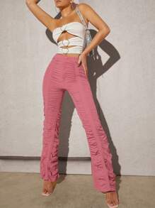 Hauture Tất cả Xù Quần ống loe - Hồng - Xem 5