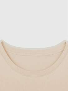 ROMWE MEN Anime 男性人物圖形t卹 - 杏色 - 查看 4