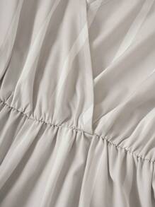 SHEIN Unity Striped Print Lantern Sleeve Belted Romper Fall Cloth For Women