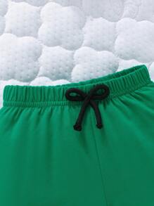 男嬰椰子樹和字母圖案T恤&前繫帶短褲 - 彩色 - 查看 5