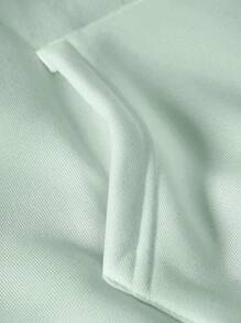 INAWLY 花卉印花袋鼠口袋抽绳保暖内衬连帽衫，长袖上衣 - 薄荷綠 - 查看 3