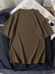 Manfinity Hypemode 男士大码小熊印花T恤 - 棕色 - 查看 2