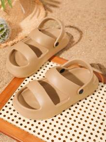女性塑膠拖鞋,夏天運動涼鞋,海灘,水,旅行,休閒,戶外 - 卡其色 - 查看 6