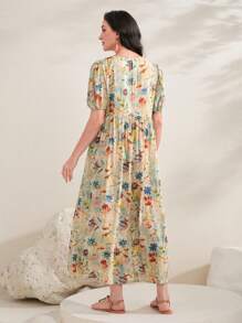 Mulvari 印花泡泡袖娃娃裙 - 彩色 - 查看 2