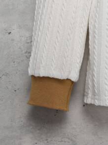 SHEIN 男大童休閒翻領半門襟針織 Polo 衫 - 白色 - 查看 5