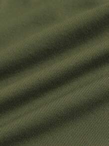 SHEIN BASICS Top tubo crop unicolor - Verde militar - Ver 3
