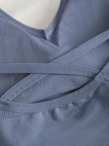 Women's Casual Plain Backless Bralette Tops Multi-Color Medium Stretch Fabric Bras Built In Comfort Fit - Multicolor - View 5