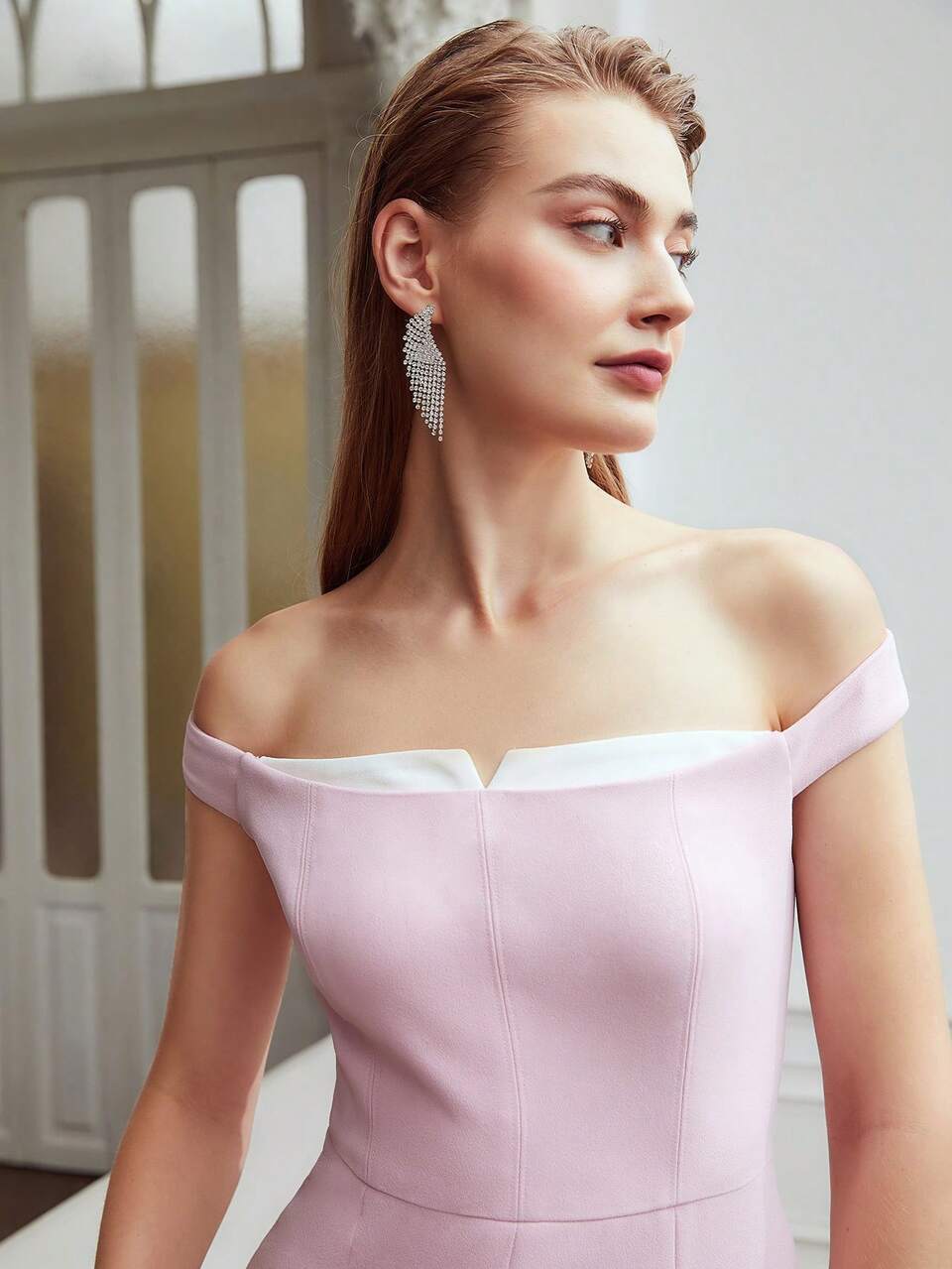 MOTF OFF-SHOULDER TRUMPET DRESS