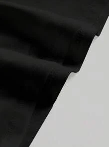 SHEIN MOD Áo croptop đen dáng suông khoét eo, xếp ly phía trước, thích hợp cho kỳ nghỉ hè, hẹn hò, dã ngoại, tiệc tùng, dạ hội, lễ hội và sinh nhật; phong cách cổ điển lãng mạn, áo dự tiệc, áo đi club, áo đi biển, mặc hàng ngày, thường ngày, áo hẹn hò, áo phong cách Y2K. - màu đen - Xem 4