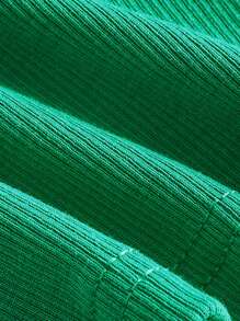 SHEIN ICON Fringe Trim Cami Top - Green - View 3