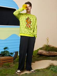 SCOOBY-DOO X SHEIN Nam Cartoon & Đồ họa chữ cái Áo nỉ - Nhiều màu - Xem 3