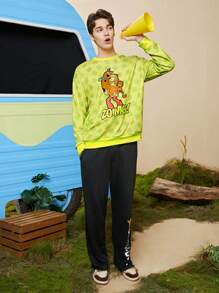 SCOOBY-DOO X SHEIN Nam Cartoon & Đồ họa chữ cái Áo nỉ - Nhiều màu - Xem 5